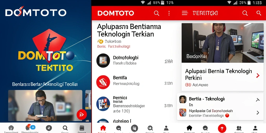 Tampilan antarmuka aplikasi DOMTOTO yang modern dan user-friendly.