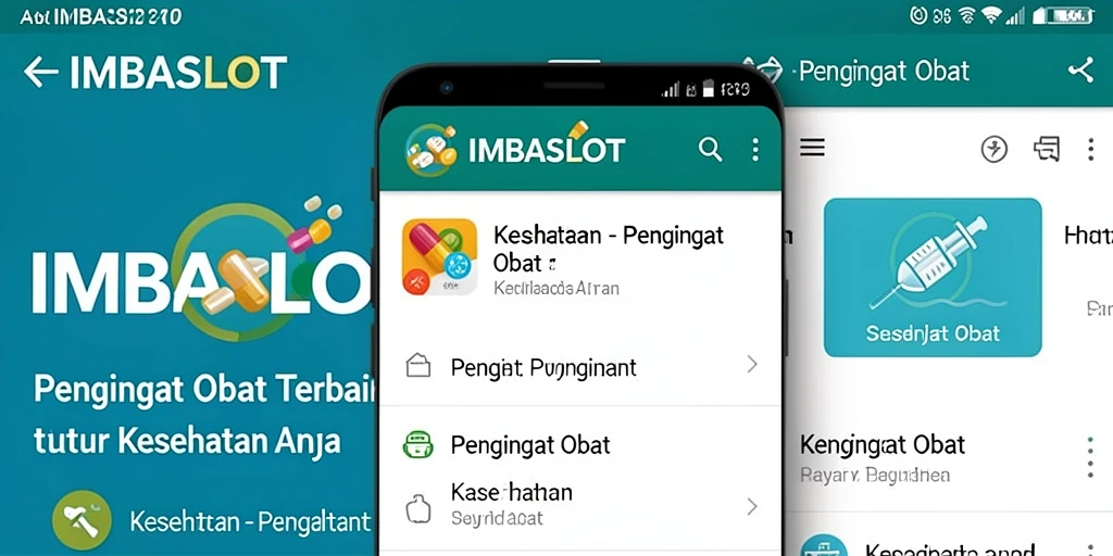 Tampilan antarmuka utama IMBASLOT yang menampilkan pengingat obat.