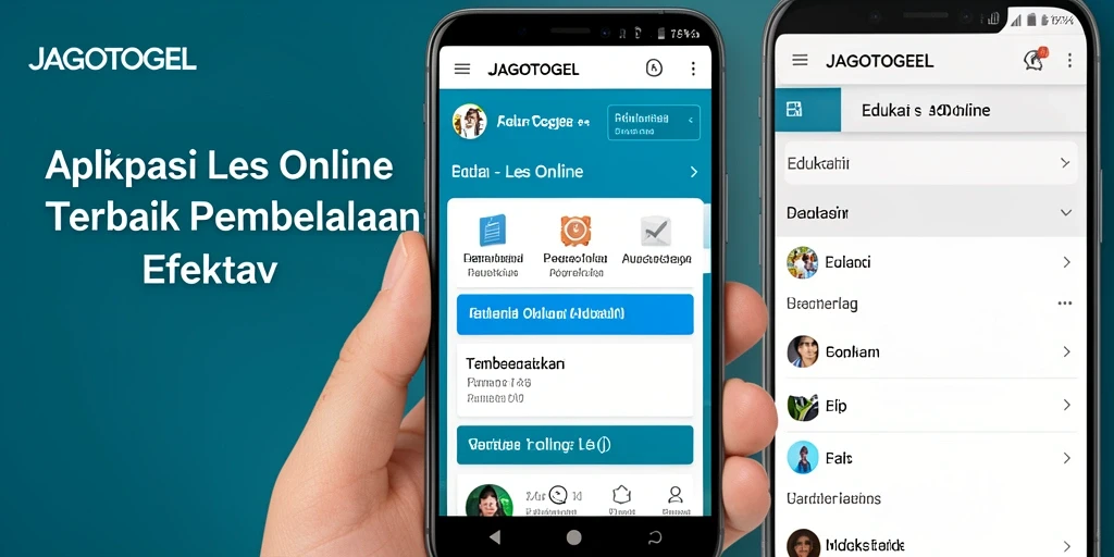 Antarmuka aplikasi JAGOTOGEL untuk Les Online yang menarik dan interaktif.