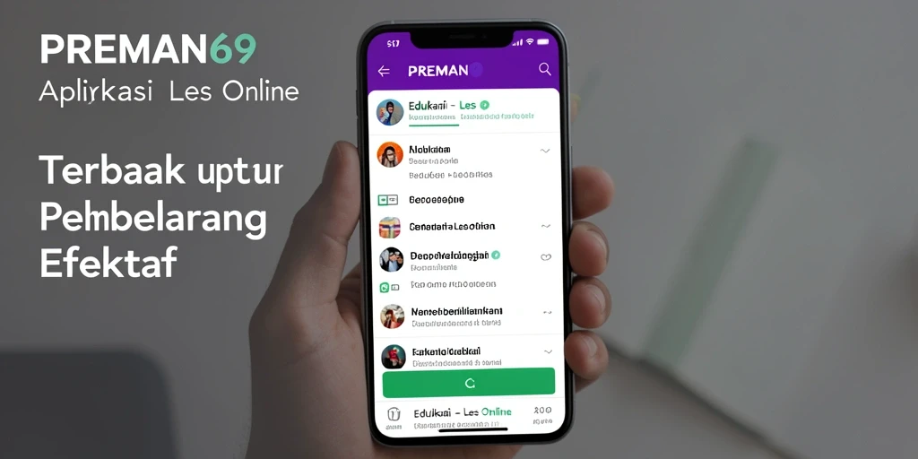 Antarmuka aplikasi Les Online yang intuitif dan menarik.