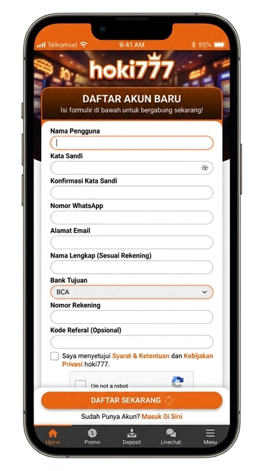 Panduan Registrasi Akun Hoki777 untuk Android